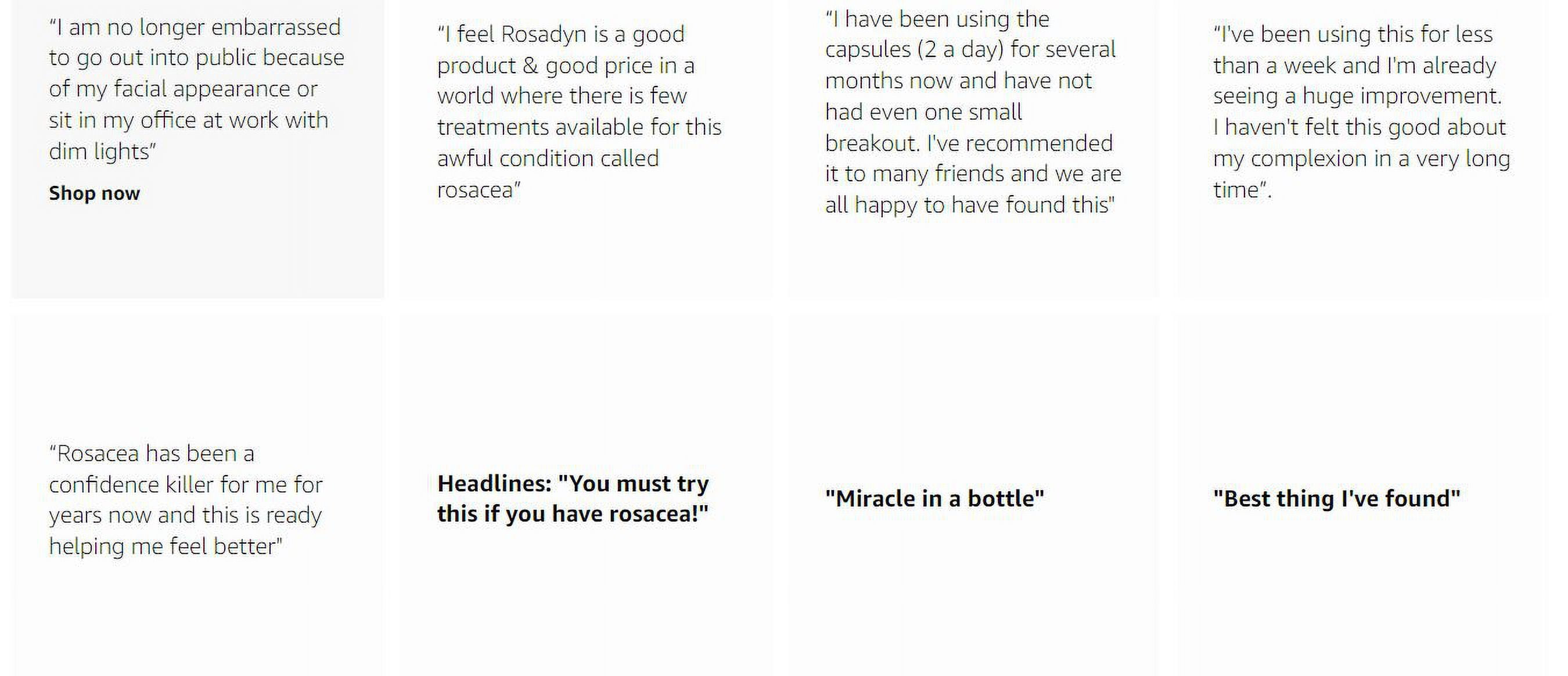 Rosacea Treatment Supplement by Rosadyn | Relief for Face & Nose Redness, Acne and Bloodshot Eyes | 3 Pack