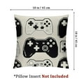 thumbnail image 4 of nygtbtfer Throw Pillow Cover Controller Pad Pattern Decorative Pillow Case Home Decor Indoor/Outdoor Square Pillowcase White, 4 of 7