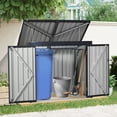 thumbnail image 1 of Noble House Abri Extérieur pour Bacs à Ordures pour 2 Poubelles, Boîte de Rangement en Acier Galvanisé Robuste, Abri pour Bacs Résistant aux Intempéries, Noir, 1 of 9