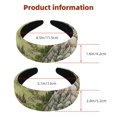 thumbnail image 3 of 2 Pack Map Block Headbands for Women Fashion Wide Headband Yoga Workout Head Bands Hair Accessories Band, 3 of 6