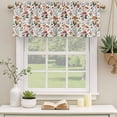 thumbnail image 2 of Thanksgiving Mushroom Curtain Valances for Windows, Kitchen Valance Window Treatments Panel 2 Pack, Leaves Plants Country Rustic Rod Pocket Short Curtains for Bathroom Bedroom 42 x 18 Inch, 2 of 8