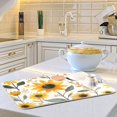 thumbnail image 6 of Yayeee Dish Drying Mat for Kitchen Counter 18"x24" Microfiber Absorbent Pad, White Watercolor Sunflowers, 6 of 7
