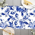 thumbnail image 3 of SUNOLIFE Blue Floral Table Runner Kitchen Dining Table Covers Decoration for Home Party 13 x 72 Inch, 3 of 4