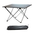 thumbnail image 4 of Mesa plegable para acampar al aire libre, escritorio para acampar, aleación de aluminio, resistente, pesca en Patio con bolsa de transporte, mesas de negro 68x46x40cm Sharpla Escritorio plegable, 4 of 8