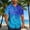 Blue, variant on YLSDY Men's Sunset Palm Print Hawaiian Shirt, Gradient Sky Pattern with Silhouette Palms, Short Sleeve Button-Down Vacation Top Blue XL