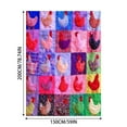 thumbnail image 3 of zhangmingg Adorable Chicken Pattern Cozy Throw Blanket Soft Warm for Kids Adults Bed Couch, 3 of 6