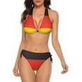 thumbnail image 1 of NICKSUN Women's Bikini Sets, Cute Print Two Piece Bathing Suits Sexy Halter Padded Bikini Swimsuits, 1 of 6