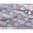 thumbnail image 3 of Soimoi Cotton Poplin Fabric Artistic Flower & Geometric Print Fabric by Yard 56 Inch Wide, 3 of 5