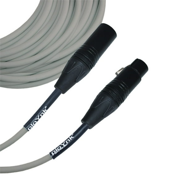 Gray Male To Female XLR Microphone Cable - 75 Ft Long