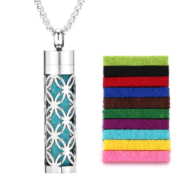 2025 New Aromatherapy Jewelry Necklaces Essential Oil Diffuser Necklace Stainless Necklace Perfume Steel Locket Open Scent K1T2