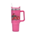 thumbnail image 1 of Taza para coche, taza con mango de acero inoxidable 304, taza de hielo con pajita, 40oz, 1 of 6
