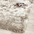 thumbnail image 6 of SAFAVIEH Paris Darwin Plush Polyester Shag Area Rug, Sable, 10' x 14', 6 of 7