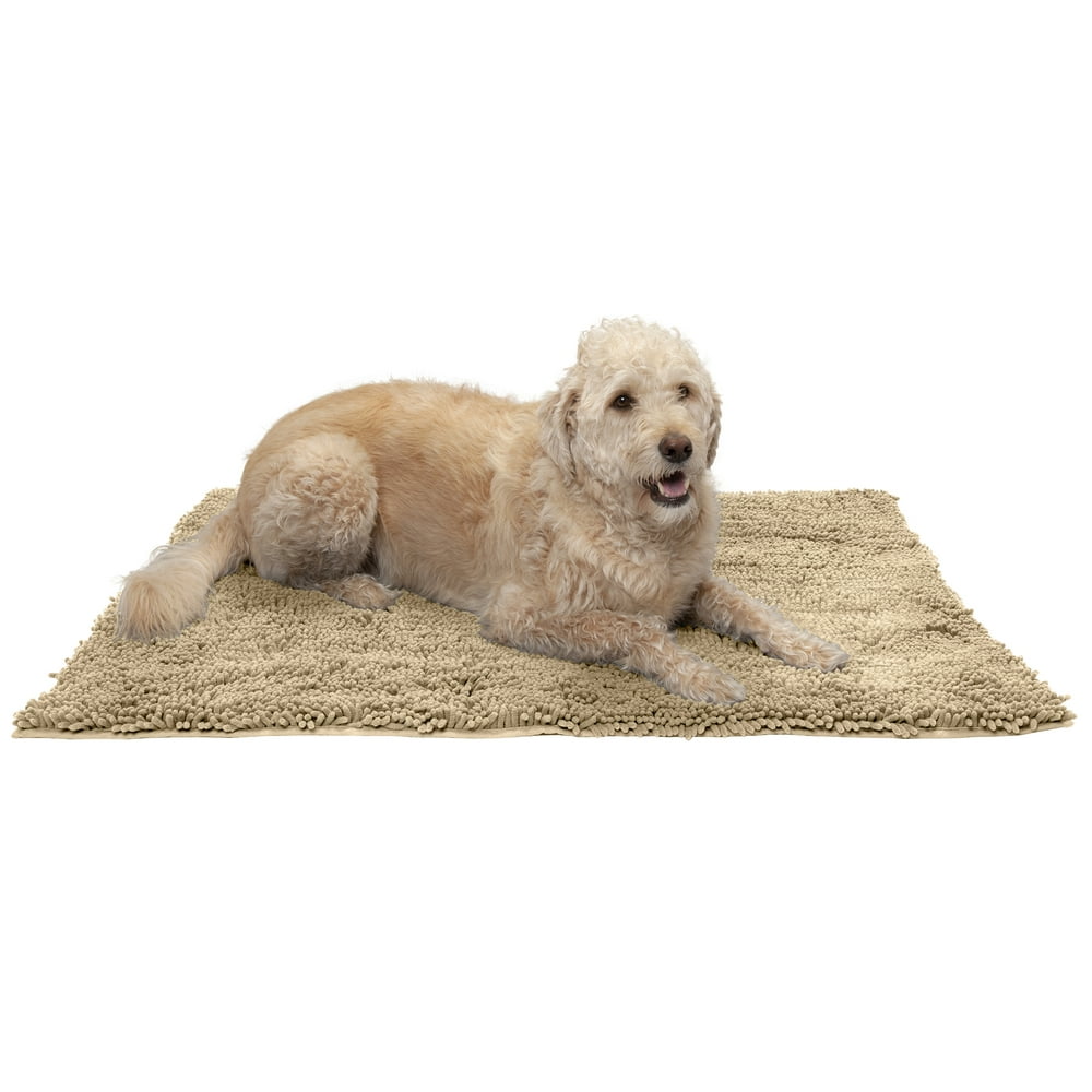 FurHaven Pet Dog Mat Muddy Paws Towel & Shammy Rug, Sand, Extra Large