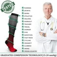 thumbnail image 3 of 6 Pairs Medical Sport Compression Socks - 15-20mmhg Graduated Knee-High Support for Men & Women, Ideal for Soccer, Running, and Nurses, 3 of 7