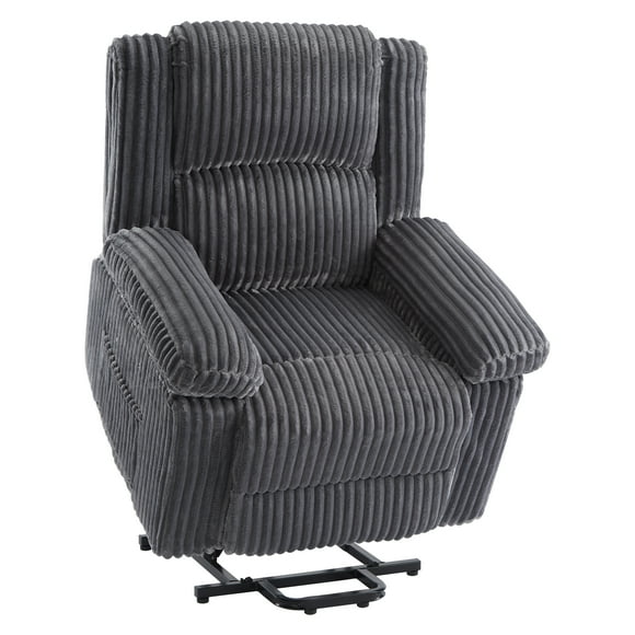 Garvee Electric Power Lift Recliner Chair Sofa with Massage and Heat,4 Positions,Side Pockets,Dark Gray