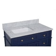 thumbnail image 4 of Hailey 36" Bathroom Vanity with Royal Blue Cabinet and Carrara Marble Top, 4 of 6