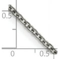 thumbnail image 4 of Chisel Titanium Polished 2.5mm Cable Chain - 24", 4 of 7