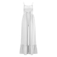 thumbnail image 7 of Guluxicc Womens Casual Loose Jumpsuits Summer Boho Ruffle Wide Leg Flowy Rompers Sleeveless Overalls with Pockets, 7 of 7