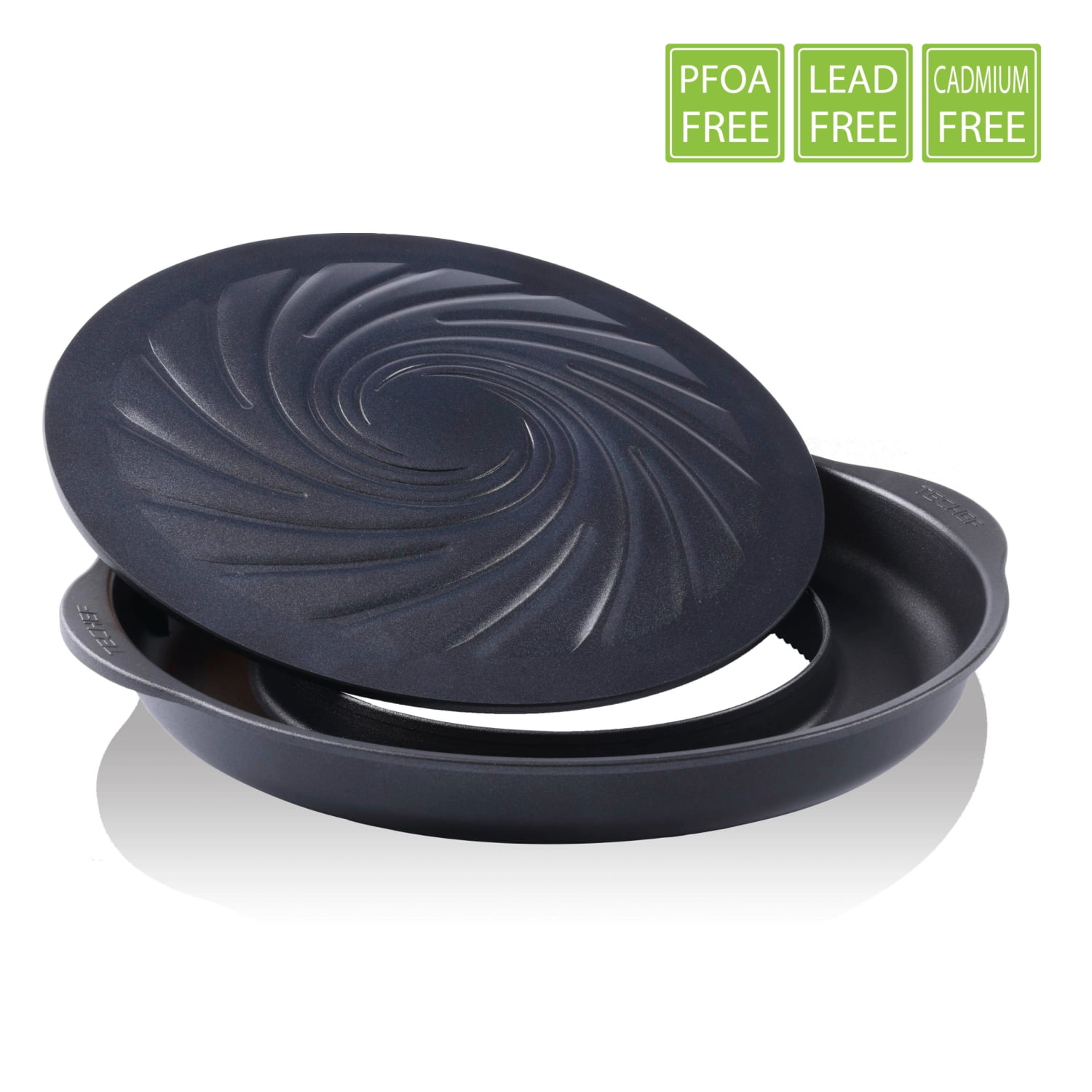 TECHEF TRUE GRILL PAN, Stovetop Korean BBQ Nonstick Indoor Outdoor Smokeless BBQ Grill Set, Dome Type, Made in Korea