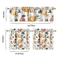 thumbnail image 6 of Fall Kitchen Curtains 24 Inch Short - 3 Panel Set, Autumn Harvest Print, Rod Pocket Window Treatment for Thanksgiving, Farmhouse, Cafe, Living Room - Machine Washable, 6 of 6