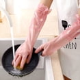 thumbnail image 4 of Guantes de látex de goma impermeables para mujer, para tareas domésticas, utensilios para lavar platos, cocina, limpieza duradera, 4 of 5