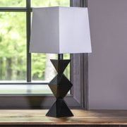 Décor Therapy Stacked Diamond Resin Table Lamp, Multiple Finishes