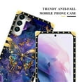 thumbnail image 5 of FKBRCL4U Compatible with Samsung Galaxy S22 Plus Case, Glistening Golden Butterfly Vibrant Purple Blue Luxury Golden Decoration for Girl Women Soft TPU Shockproof Protective Hard PC Back, 5 of 7