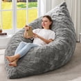 thumbnail image 1 of Sillón Puff Hobestluk 3 en 1 con Espuma de Memoria, Cuadro Gris, 1 of 9