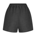 thumbnail image 4 of Women's Solid Color Elastic Denim-like Double Pocket Shorts Fitness And Casual Leggings Cropped Shorts, 4 of 8