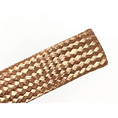 AC/DC WIRE AND SUPPLY Bare Copper Flat Braid Ground Strap Grounding 1  Width (500 FT) Made In USA price history on PriceWatchPro
