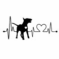 thumbnail image 2 of Opvise Bull Terrier Dog Electrocardiogram Car Body Window Decals Sticker Decoration, 2 of 2