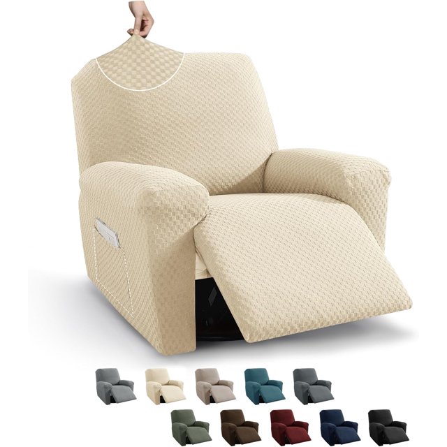 Wingback Chair Covers Piece Stretch Wing Chair Covers Soft Thick Wingback Armchair Slipcover High Back Furniture Protector Washable Dark