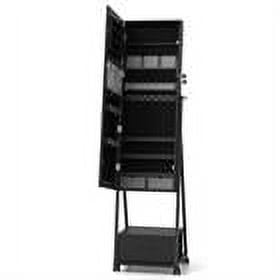 Kepooman Jewelry Cabinet, Jewelry Armoire Organizer,Jewelry Cabinet with Full-Length Mirror-Black