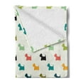 thumbnail image 2 of Dog Lover Soft Flannel Fleece Blanket, Colorful Scottish Terrier Silhouettes Polka Dot Backdrop Purebred Animal Pattern, Cozy Plush for Indoor and Outdoor Use, 50" x 60", Multicolor, by Ambesonne, 2 of 5