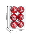 thumbnail image 2 of Fiudx Ofertas y liquidaciones 6 bolas navideñas de 6 cm, bolas de gelatina, corazones en forma de estrella, bolas pintadas, colgantes para árbol de Navidad, juego de bolas colgantes, decoraciones nav, 2 of 6