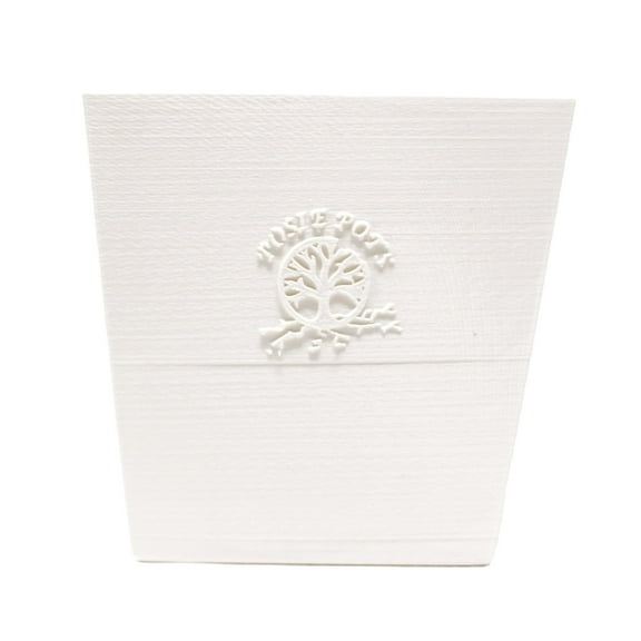 Posie Pot 7 inch, Large, White Twisted Square Self Watering Planter, 3D printed