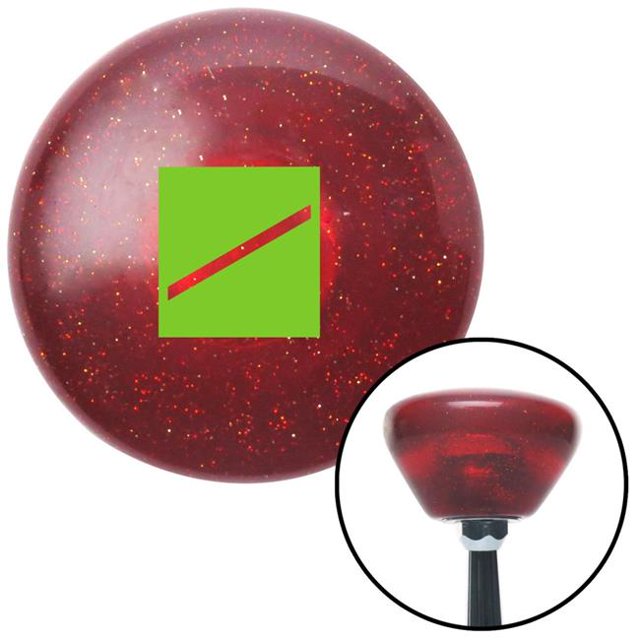 Green Seaman Recruit Red Retro Metal Flake Shift Knob with M16 x 1.5 Insert Shifter Brody