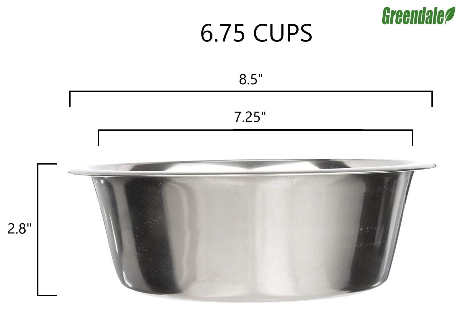 4 Pack - Stainless Steel Metal Dog Bowls (54 fl ounces) - Perfect for Dog Food or Water. Ideal for Use on Floor or for Elevated Stands.