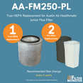 thumbnail image 4 of Filter-Monster Replacement Filter Kit Compatible With Austin Air Healthmate Junior Plus (HM250), 4 of 8