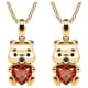 thumbnail image 1 of Collar High Monaco BearNeck01 2 Pzas Oso/Corazón Dorado/Rojo Metal, 1 of 4