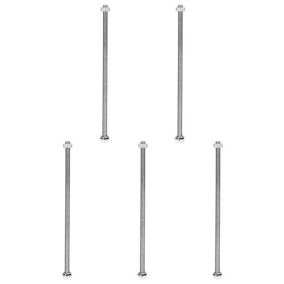 M6 x 180mm 304 Stainless Steel Hex Head Screws Bolts, Nuts, Flat & Lock Washers Assortment Kit, 5 Sets