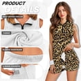 thumbnail image 5 of Yuyamidu Yellow Leopard Print Tennis Golf Dress for Women Size 2XL Built in Shorts Sports Activewear Dress with Two Side Pockets Womens Golf Clothes Sleeveless 2 Piece Sets, 5 of 7