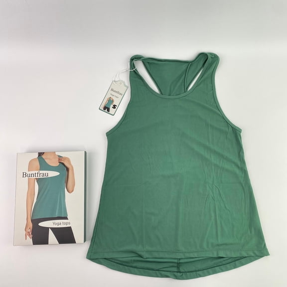 Buntfrau Yoga tops，Womens Workout Tops for Women Racerback Tank Tops Yoga Shirts Athletic Running Tank Tops Sleeveless Gym Clothes - S