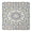 White-48, variant on Square Tablecloth Waterproof Bohemian, Retro Style Abstract Floral, Fitted Vinyl Table Cover with Elastic Edge, Backed, Easy to Clean