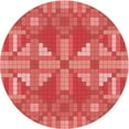 thumbnail image 1 of Ahgly Company Machine Washable Indoor Round Transitional Red Area Rugs, 6' Round, 1 of 7