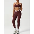 thumbnail image 2 of PISONIC Women's Workout Sets 2 Piece - Seamless Cross Yoga Leggings and Sports Bra Gym Outfits Activewear Matching Set, 2 of 6