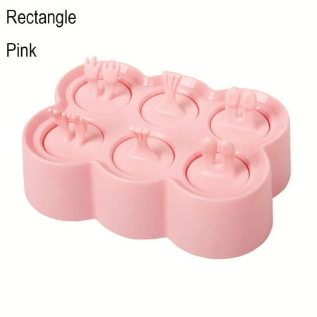 

Cute Ice Cream Tool Animal Shape Ice lolly Moulds Silicone Lolly Maker Popsicle Mold PINK RECTANGLE