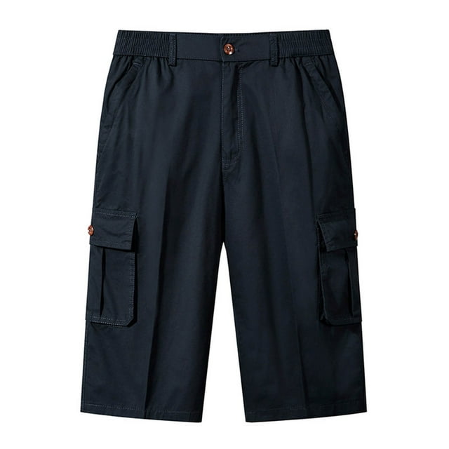 Cinvoph Cargo Pants for Men Casual Summer Workout Outdoor Work Capri Pants with Pockets
