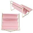 thumbnail image 5 of Household SuppliesMultilayer Wrought Iron Leather Desktop Storage Rack Makeup Remote Control Holder Top Tier Quality, 5 of 5