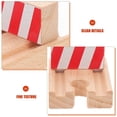 thumbnail image 1 of 2pcs Wooden Railway Train Stop Track Toy Train Scene Track Prop Railway Train Track Parts, 1 of 3